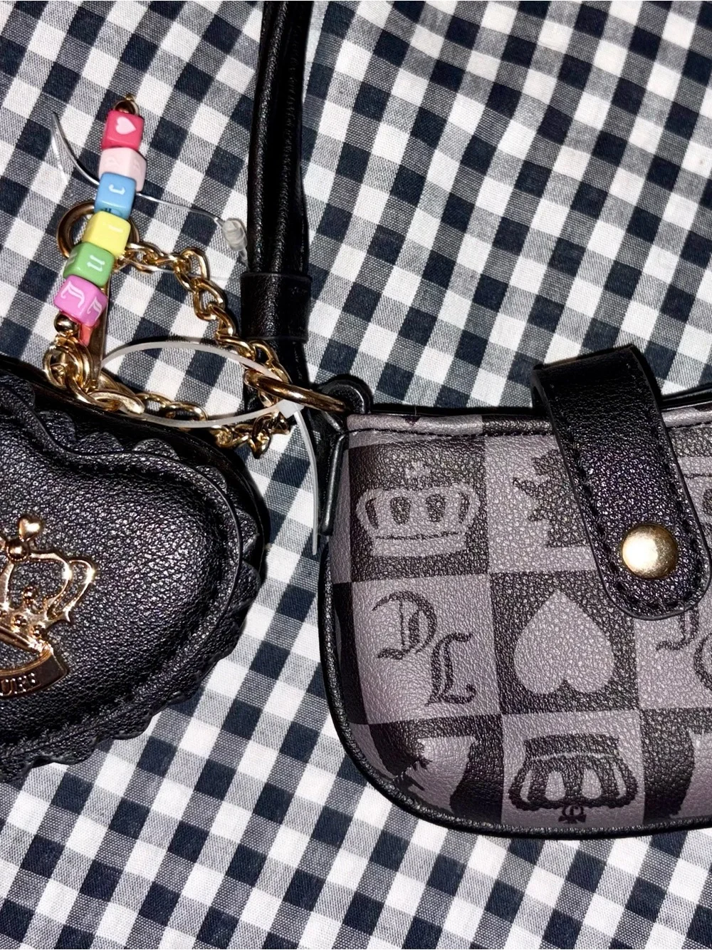 Juicy Couture heart wallet keychain bag charm
